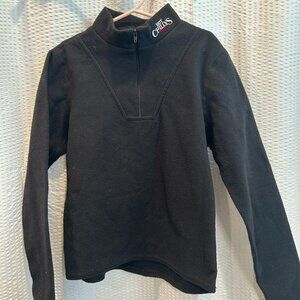 Kids Black Hot Chillys Medium Long Sleeve Fleece Quarter Zip